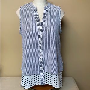 Michael Tyler sleeveless Shirt XS black/ivory